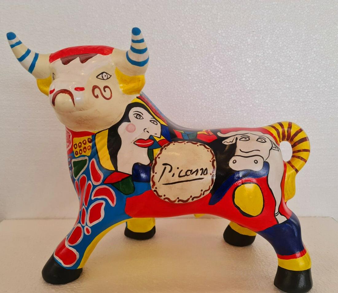 Pablo Picasso Sculpture Ceramic Bull 13.8in H x 15in L x 10in W (1 of 4)