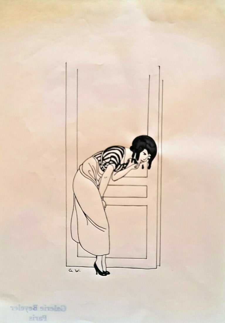 Gerda Wegener (Drawing on paper) 21cm x 30cm A4 In the style of: In the style of Gerda Wegener (15 March 1886 - 28 July 1940) was a Danish illustrator and painter. Wegener is known for her fashion illustrations and later her paintings that pushed the boundaries her