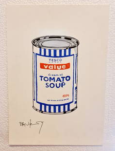 Banksy Handmade Ink Drawing On Carboard, 21cm x 30cm A4 In the style of: In the style of Banksy (Born 1974) is a contemporary British street artist and activist who, despite his international fame, has maintained an anonymous identity. Aimed as a form of cultural criticism