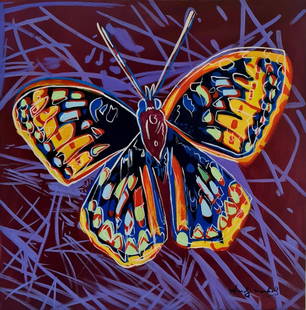 Andy Warhol's 10 endangered species. Oil on canvas collection. 60x60cm In the style of: In the style of Andy Warhol (1928 -1987) was the most successful and highly paid commercial illustrator in New York even before he began to make art destined for galleries. Nevertheless, his screen-pr