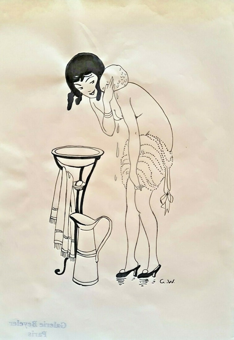 Gerda Wegener (Drawing on paper) 21cm x 30cm A4 In the style of: In the style of Gerda Wegener (15 March 1886 - 28 July 1940) was a Danish illustrator and painter. Wegener is known for her fashion illustrations and later her paintings that pushed the boundaries her