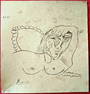 Pablo Picasso (Drawing on cardboard) 35cm x 33cm In the style of
