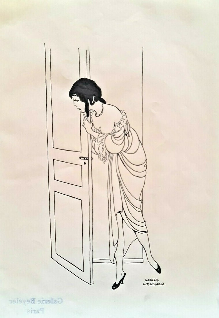 Gerda Wegener (Drawing on paper) In the style of: In the style of Gerda Wegener (15 March 1886 - 28 July 1940) was a Danish illustrator and painter. Wegener is known for her fashion illustrations and later her paintings that pushed the boundaries her