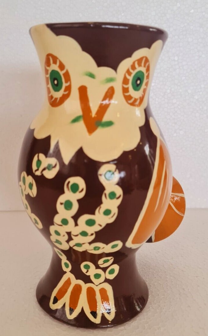 Pablo Picasso Sculpture Ceramic owl 9.5in H x 8in L x 5in W: In the style of (1 of 6)