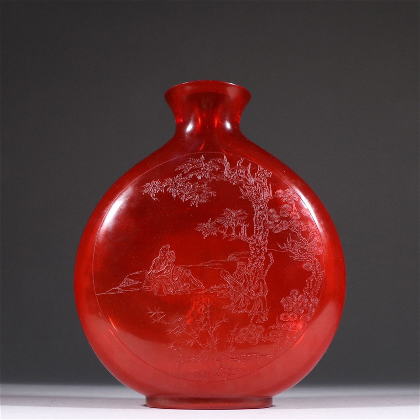 A Carved Peking Glass Vase (1 of 9)
