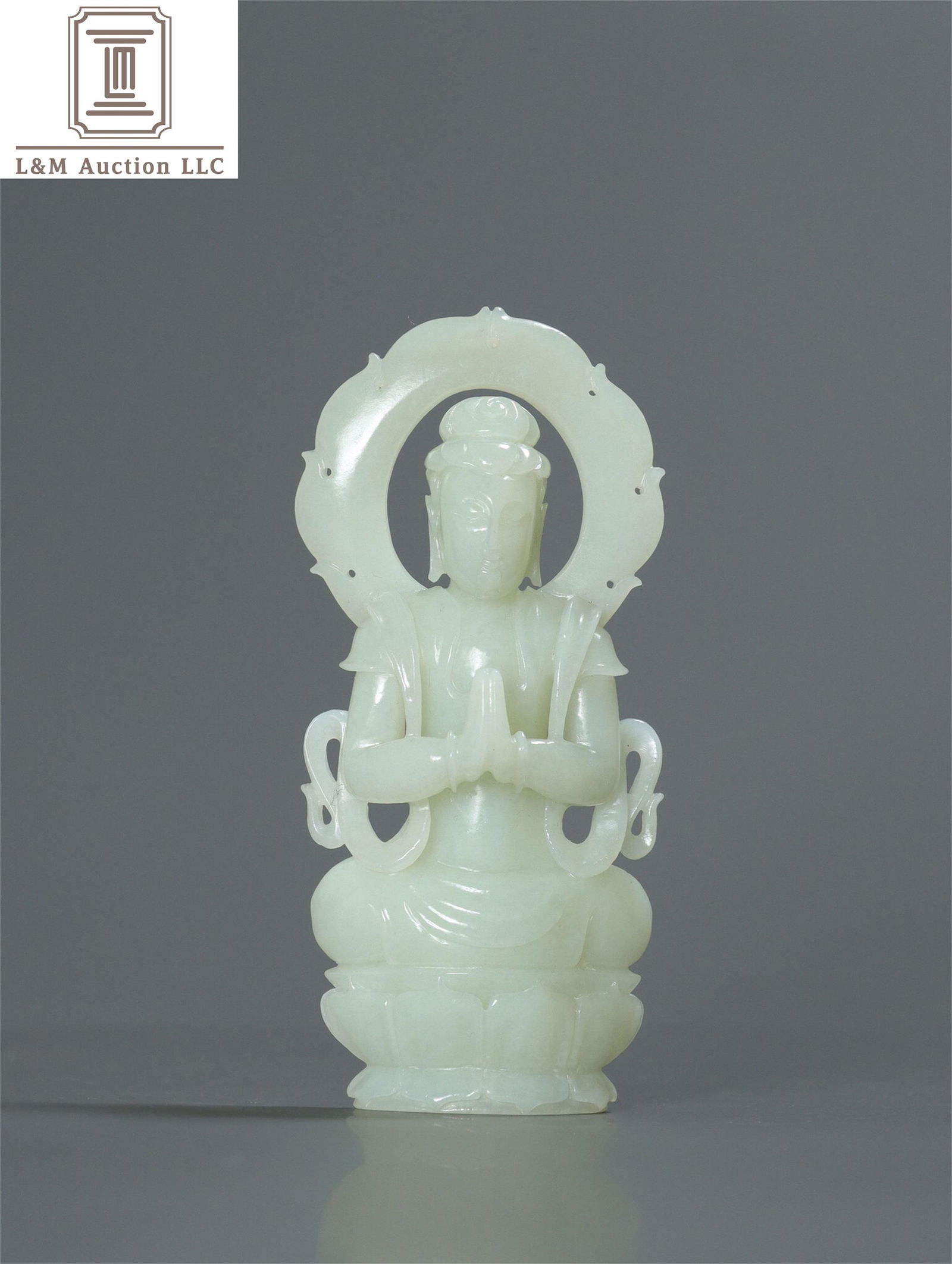 A Chinese Carved Jade Guanyin Statue (1 of 9)