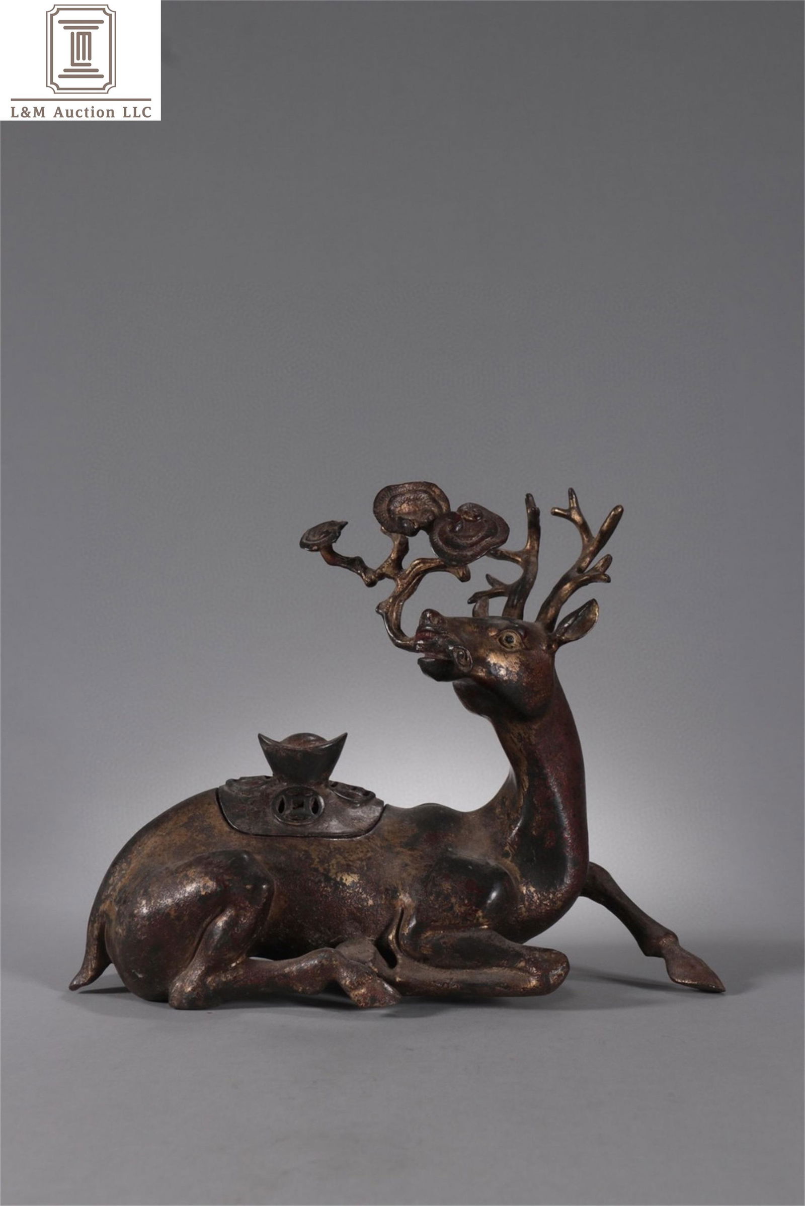 A Chinese Bronze Beast Patterned Incense Burner (1 of 9)