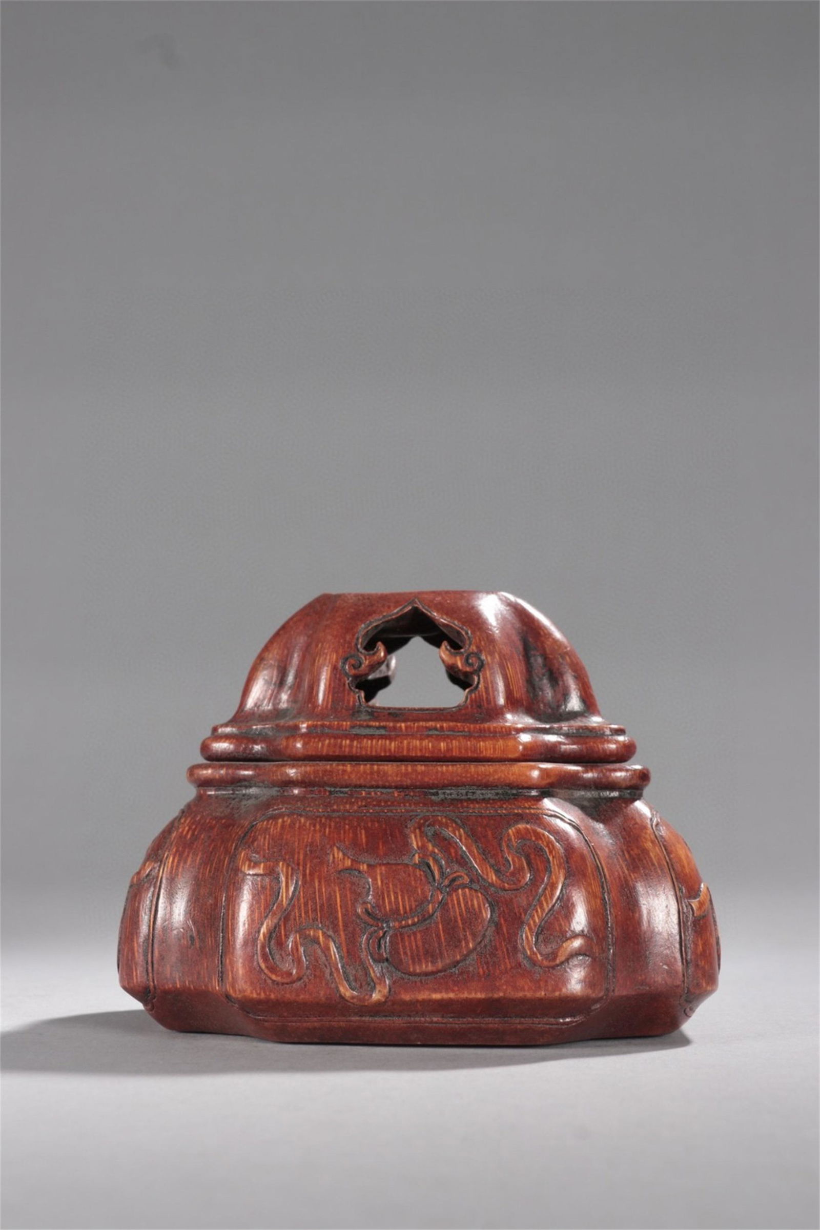 A Chinese Carved Bamboo Incense Burner (1 of 9)
