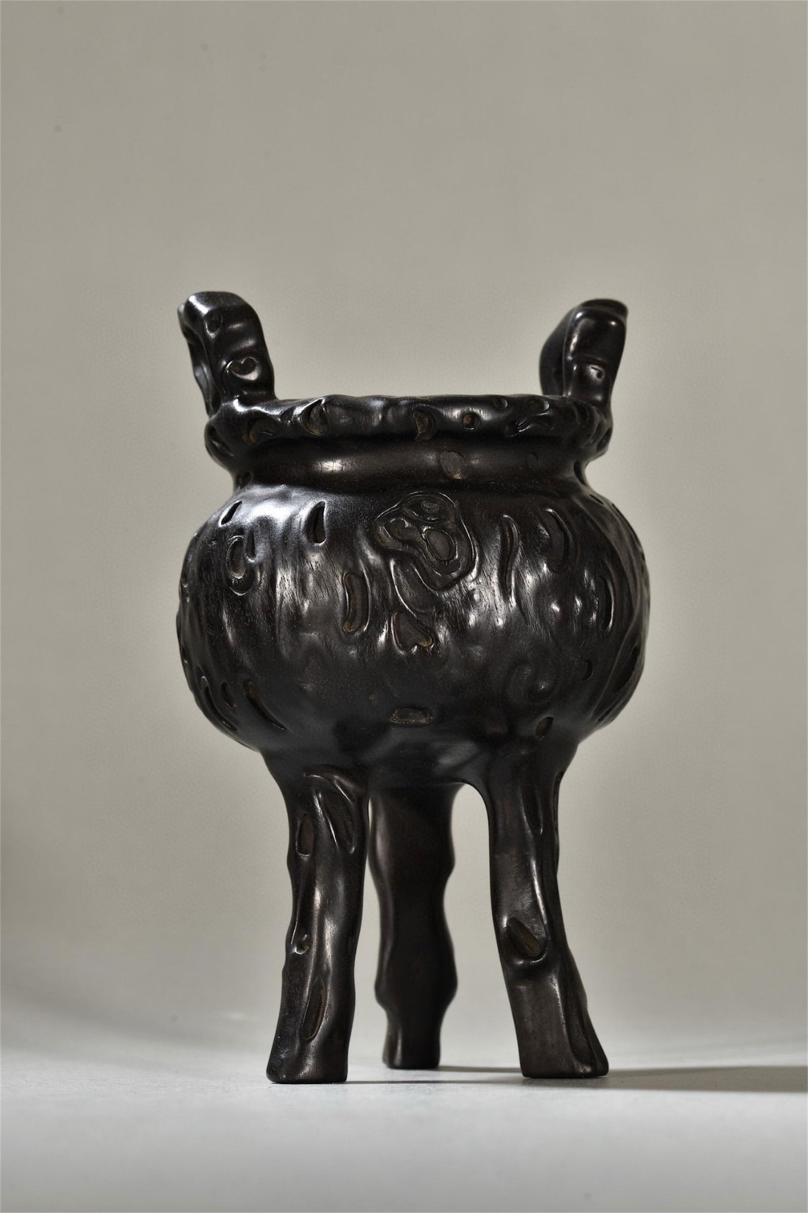 A Chinese Zitan Wood Incense Burner (1 of 9)