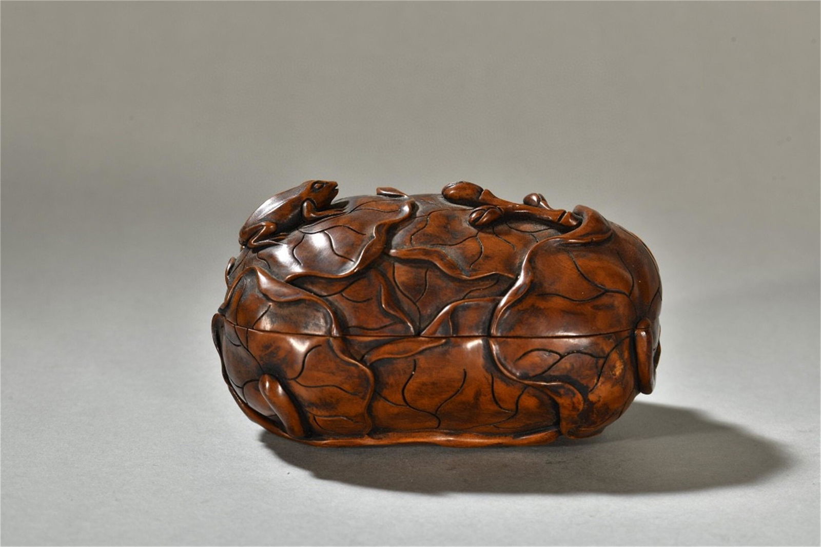 A Chinese Carved Hardwood Box with Lid (1 of 9)