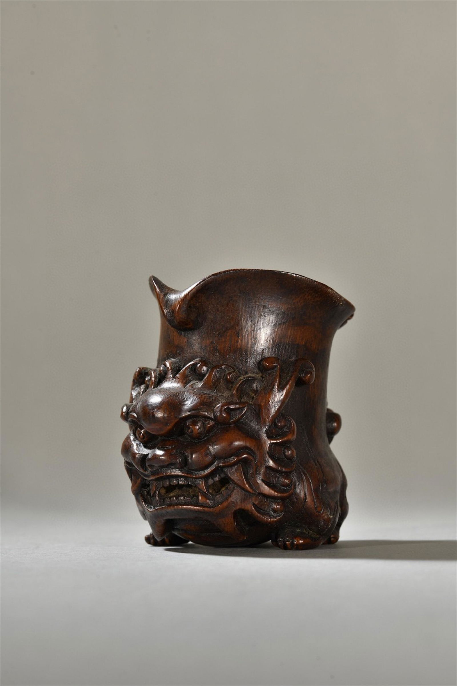 A Chinese Bamboo Cup with Beast Pattern (1 of 9)