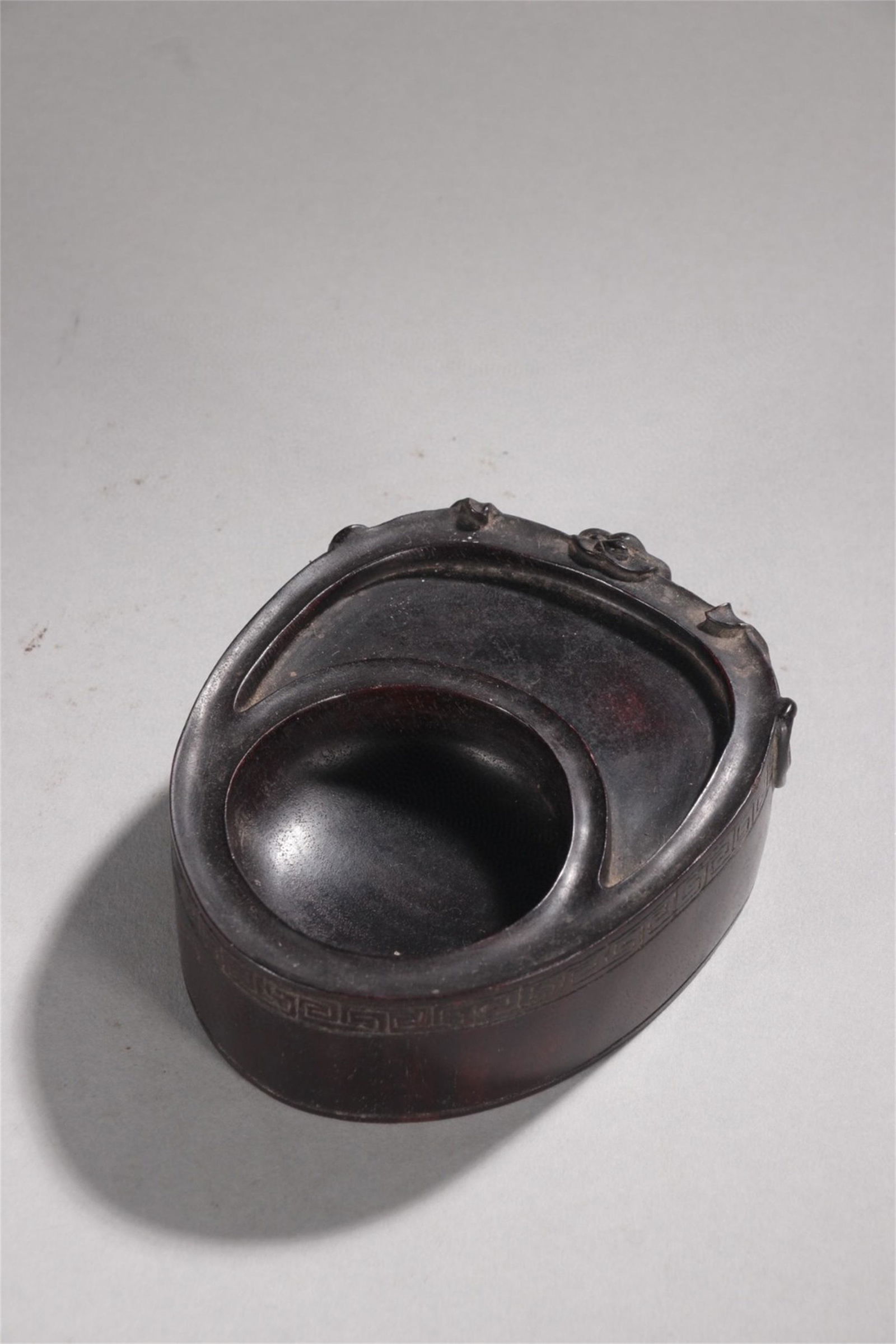 A Chinese Carved Zitan Wood Brush Washer (1 of 9)