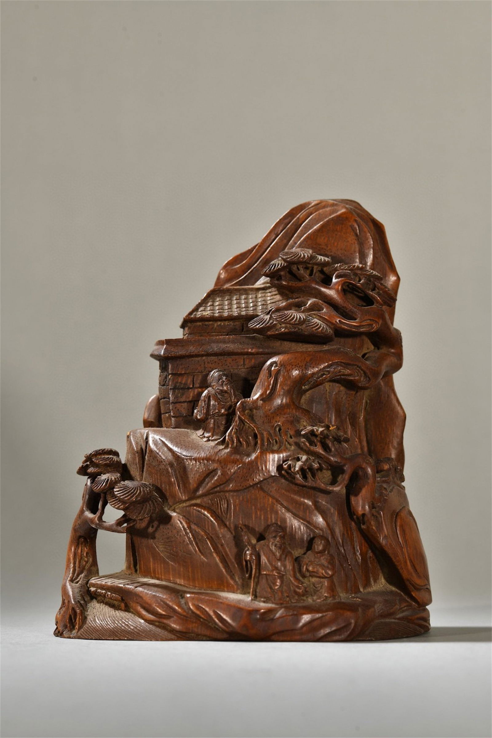 A Chinese Bamboo Brush Rack with Figure and Story (1 of 9)