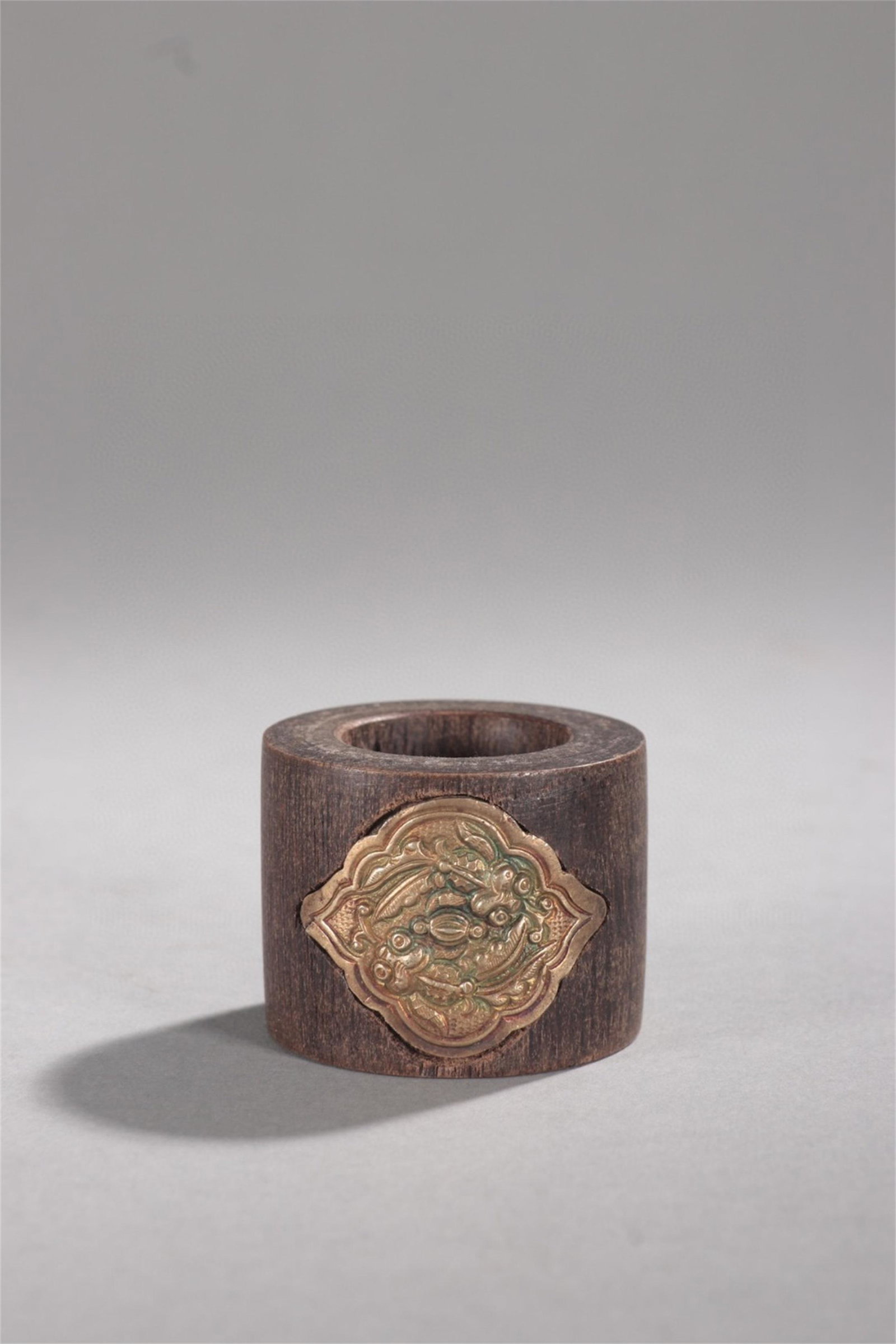 A Chinese Carved Agarwood Thumb Ring (1 of 9)