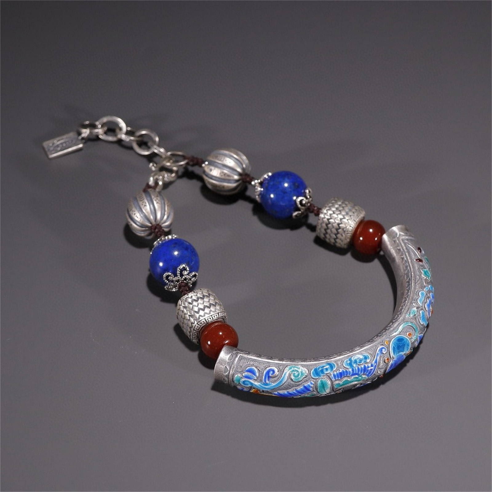 A Chinese Sterling Silver Bracelet (1 of 9)