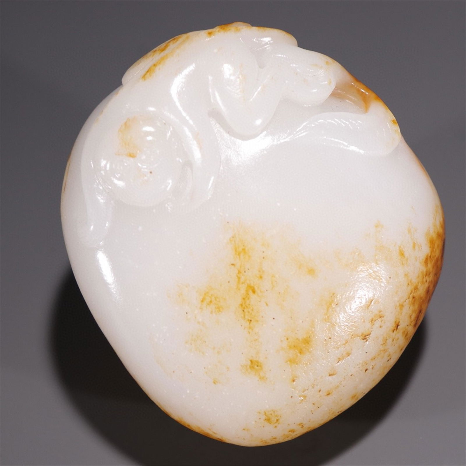 A Chinese Carved Jade Monkey Pattenred Pendant (1 of 9)