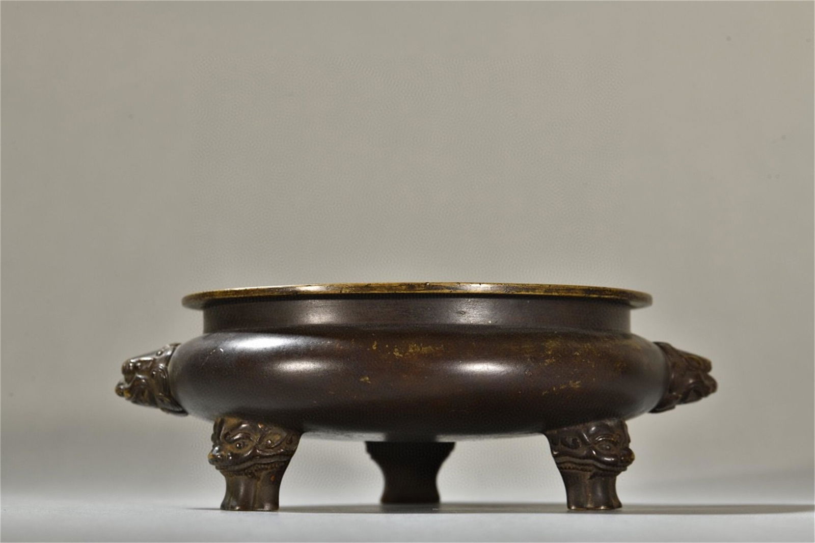 A Chinese Bronze Incense Burner with Beast Ear (1 of 9)