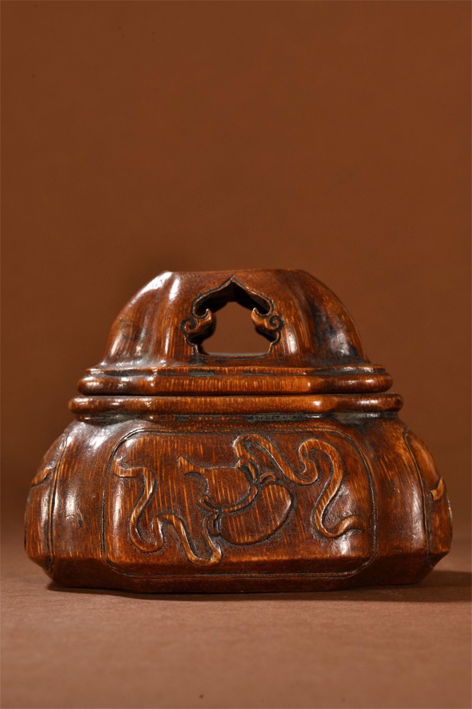A Chinese Carved Bamboo Incense Burner (1 of 9)