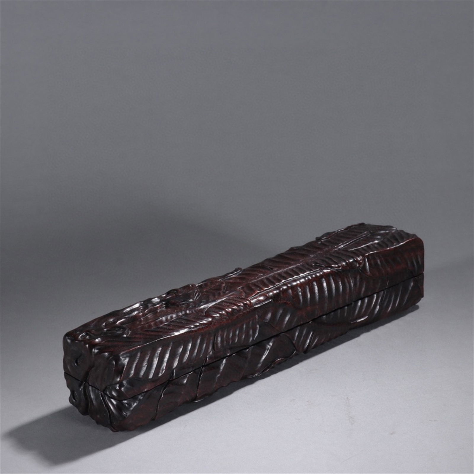 A Chinese Carved Agarwood Lidded Box (1 of 9)