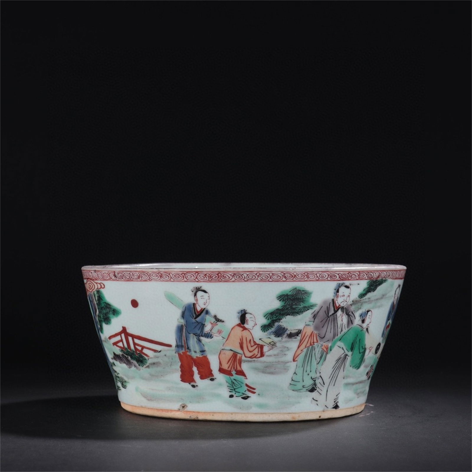 A Chinese Wu-Cai Glazed Porcelain Brush Washer (1 of 9)
