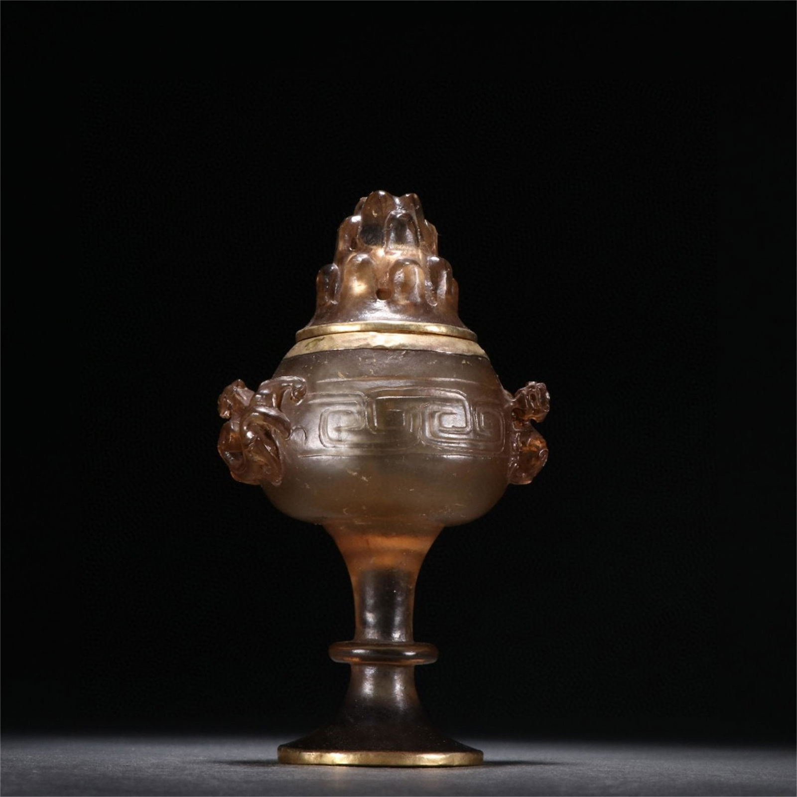 A Chinese Colored Glaze Incense Burner with Dragon Ear (1 of 9)