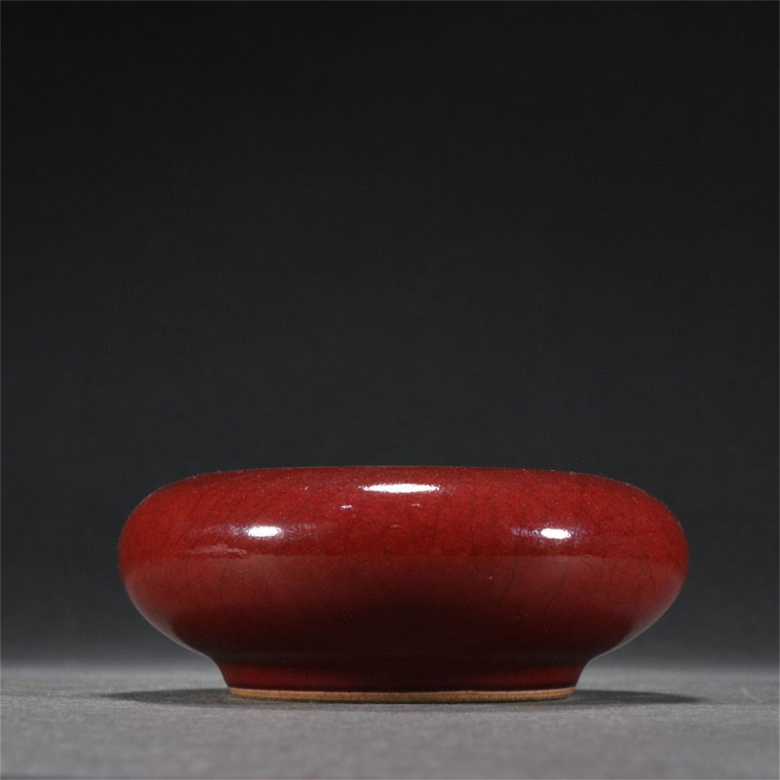 A Chinese Red Glazed Porcelain Brush Washer (1 of 9)