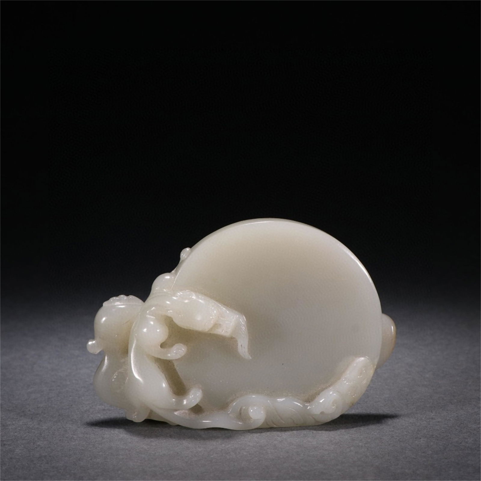 A Chinese Carved Jade Craft with Dragon & Phoenix (1 of 9)