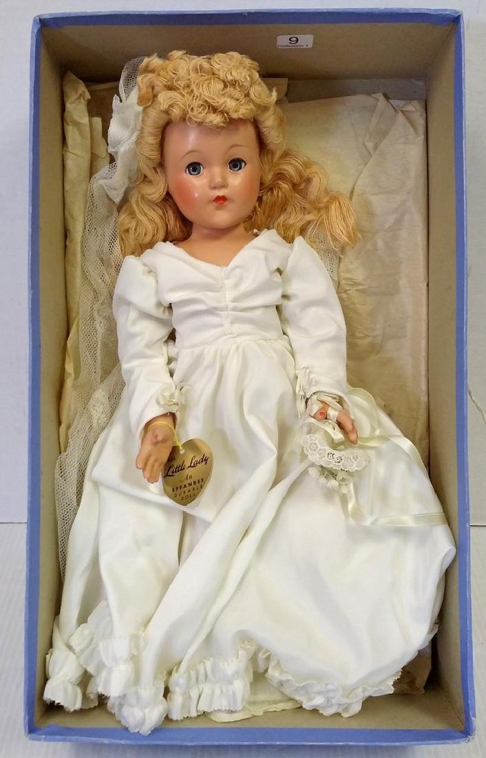 Effanbee durable doll "Little Lady" with personalized: Effanbee durable doll "Little Lady" with personalized box- approx. 18" (minor crazing)