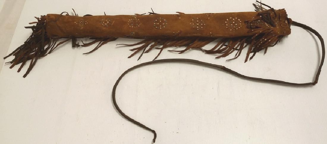 Native American fringed leather & wood quiver- 28" (1 of 9)