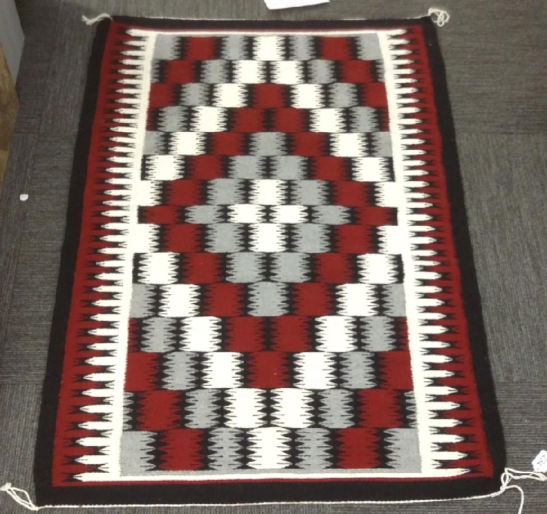 Two gray hills dazzler Navajo rug approx. 33" x 47" (1 of 7)