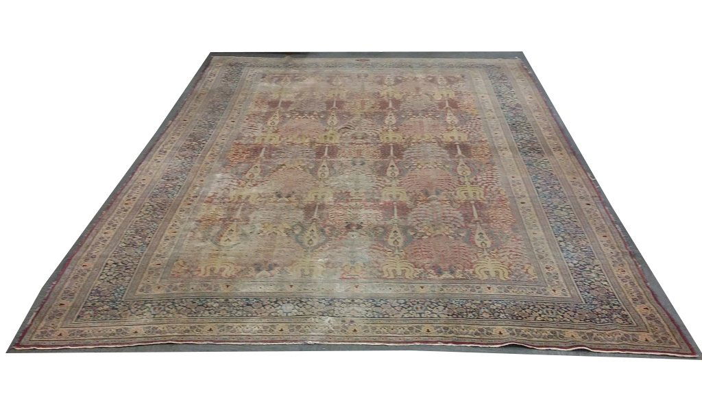 19th Century Persian signed/ dated palace carpet 11' 9" (1 of 10)