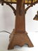 Antique mission oak table lamp- approx. 23" tall x 17" - 2