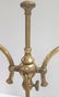 Ornate brass desk lamp with 2 signed Steuben pulled - 6