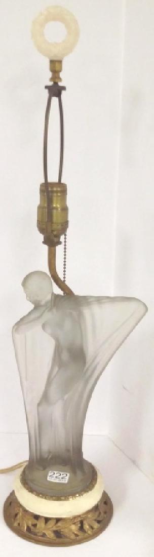 Rare Aladdin G-70 etched figural Lady in the Cape table (1 of 6)