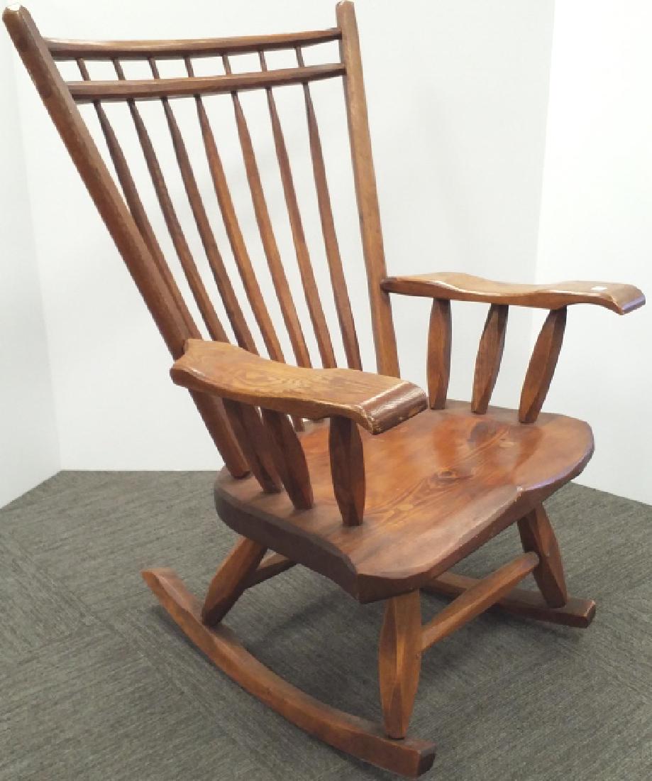 Hunt Country Furniture Co Plank Seat Rocker With Arms Dec 31