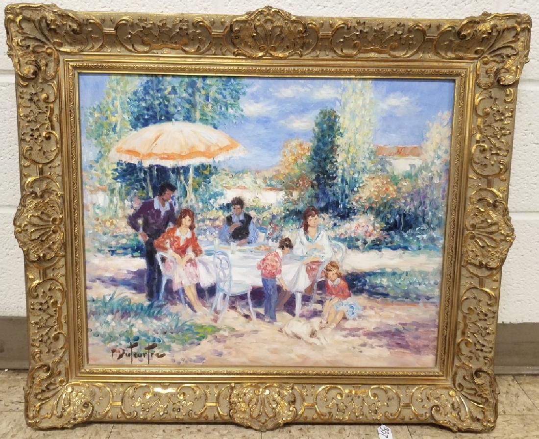 Framed signed P. Duteurtre oil on canvas "Jour D' ete"