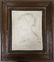 Framed James Earle Fraser relief on marble plaque-