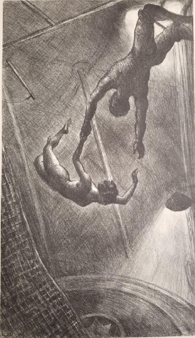 Pencil signed John Steuart Curry lithograph "The Missed (1 of 7)