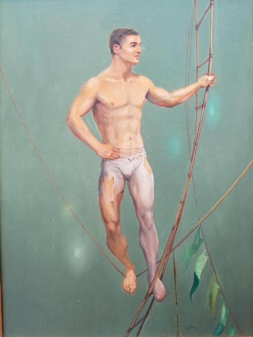 John Lear signed oil on board "Top of the Big Top" (1 of 7)