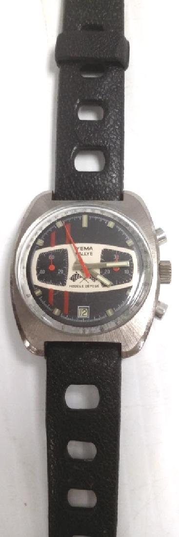 Yema Rallye chronograph watch in re-case- Valjoux 7734- (1 of 4)