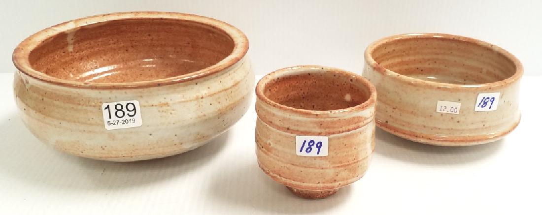 Warren Mackenzie unmarked red glaze tea bowls- largest (1 of 4)