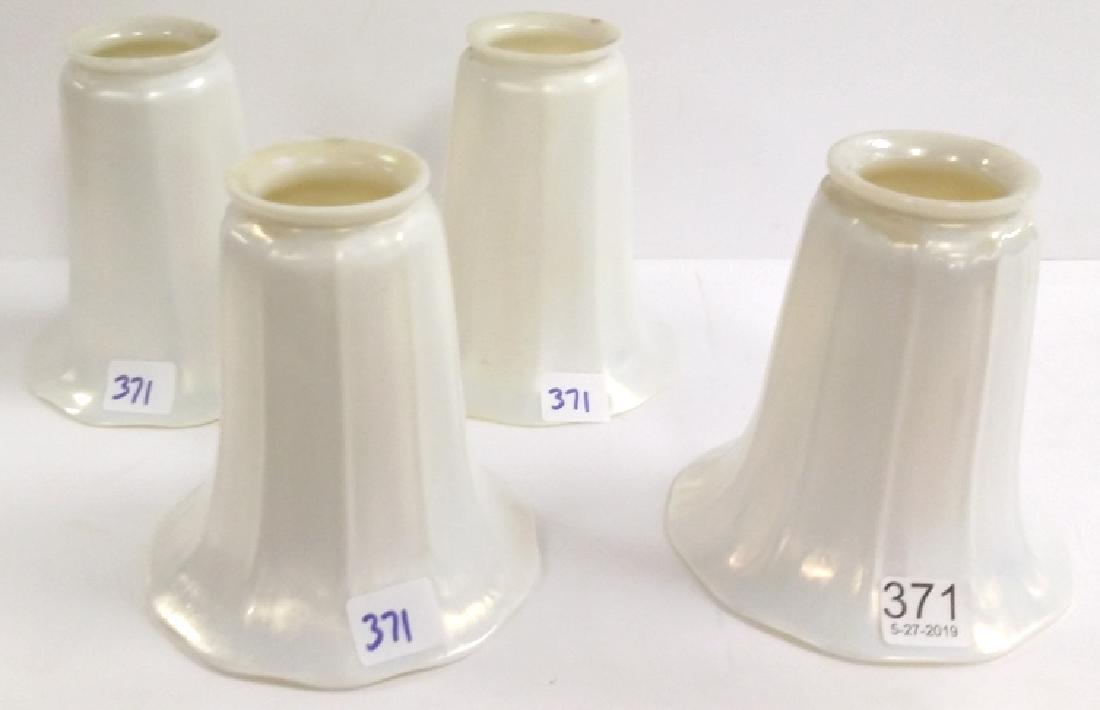 4 matching Steuben calcite shades- some signed (1 of 6)