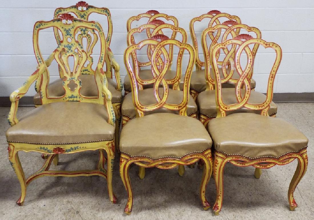 8 Venetian carved & decorated chairs From The Dominick (1 of 6)
