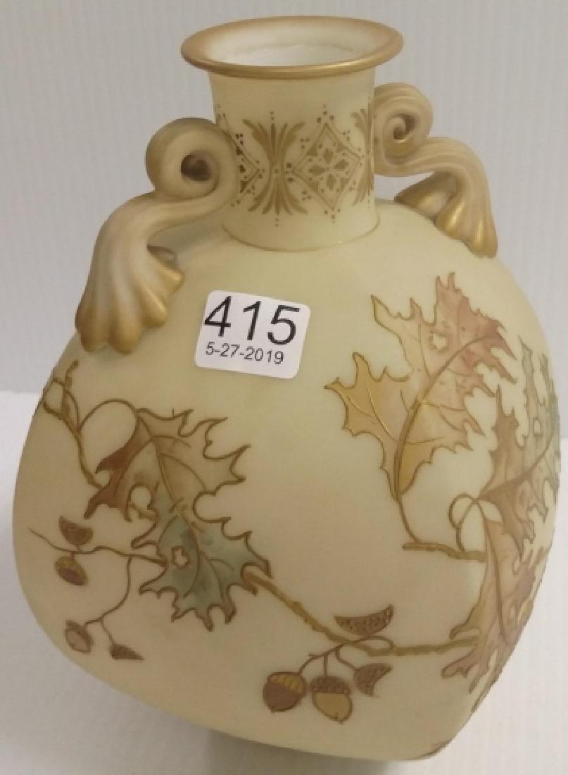 Crown Milano 8" vase signed & numbered 564- oak leaves (1 of 5)
