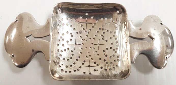 William Spratling Mexican sterling silver tea strainer-: William Spratling Mexican sterling silver tea strainer- stamped- 5" x 2"