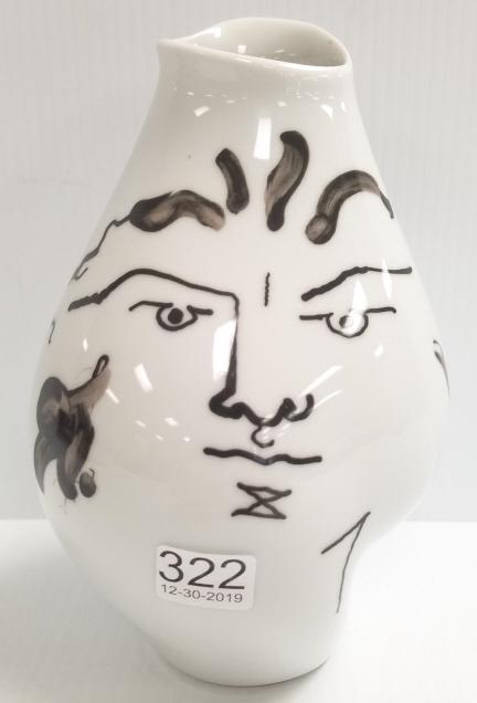 Signed Jean Cocteau 1952 Rosenthal vase 8 1/2": Signed Jean Cocteau 1952 Rosenthal vase 8 1/2"