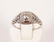 Antique 18k white filigree gold ring set with 1/4ct