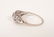 Antique 18k white filigree gold ring set with 1/4ct - 2