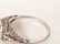 Antique 18k white filigree gold ring set with 1/4ct - 4