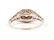 Antique 18k white filigree gold ring set with 1/4ct - 5